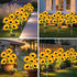 4 Pack 24 ostritec Sunflower Solar Lights Outdoor Decor, Solar Garden Decor Waterproof Solar Sunflower Outdoor Lights