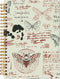Moth Dead Head Notebook, Skull Notebook, Goth Gothic Journal, Vintage Moth Butterfly Spiral Notebook 5.5x8.3 Writing