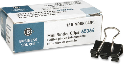 Business Source Fold-Back Binder Clips, Mini (65364BX) by Business Source