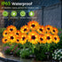 18 (3 Pack) Solar Sunflower Lights Outdoor Garden Decor, Solar Flowers Lights with Sunflowers, Waterproof Fall Decor