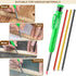 Hiboom 2 Pack Solid Carpenter Pencils with Pencil Cap and 18 Refills, Long Nose Mechanical Pencil Marker for
