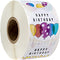 Modern Vibrant Watercolor Birthday Stickers, 6 Bright Balloons Designs, 500 Colorful Celebration Labels