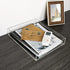 BTSKY Clear Acrylic Desk Tray Organizer for A4 File, Elegant Letter Size, Magazine Files, Office Storage Basket