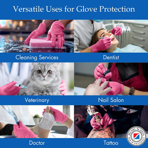 200/Box, Henry Schein Criterion Nitrile Exam Gloves, Magenta Pink, Latex-Free, Powder-Free, Soothing Formula