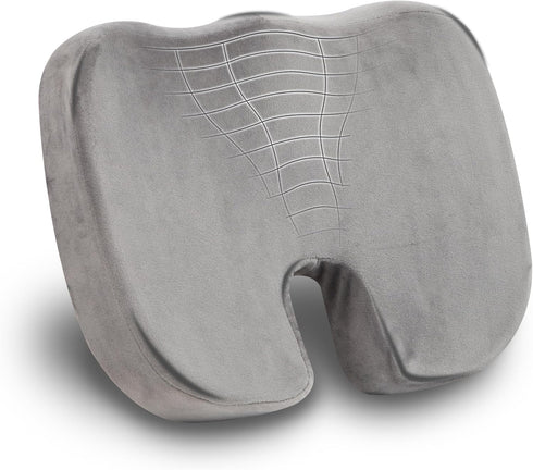 Mind Reader Memory Foam Seat Cushion with Air-Cloud Technology, Ergonomic Pressure Relief
