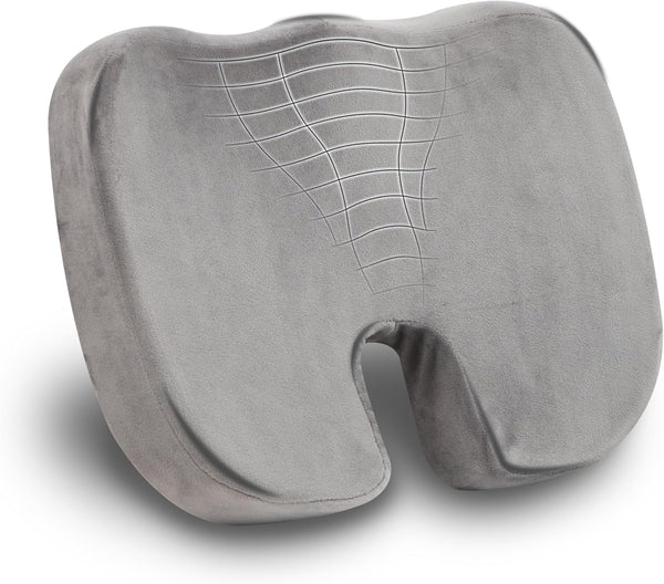 Mind Reader Memory Foam Seat Cushion with Air-Cloud Technology, Ergonomic Pressure Relief