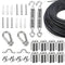 Globe String Light Suspension Kit, Outdoor Light Guide Wire, Vinyl Coated Stainless