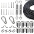 Globe String Light Suspension Kit, Outdoor Light Guide Wire, Vinyl Coated Stainless