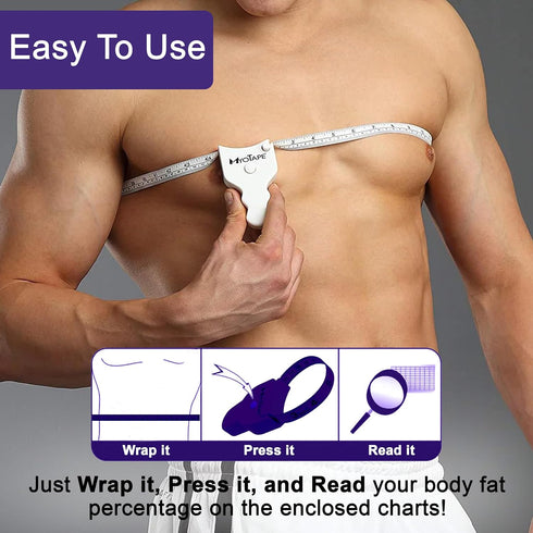 MyoTape Body Measure Tape for Arms, Chest, Thigh or Waist, Ideal for Personal Trainer Goals