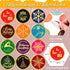 Clabby 360 Pieces Merry Christmas Stickers, 2 Inch Gold Snowflake Adhesive Labels for Xmas Cards, Gift Envelopes, Party