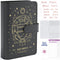 SOUL MAMA A6 Zodiac Budget Binder with Cash Envelopes, Black Aquarius Money Organizer, Rose Gold Stickers