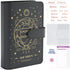 SOUL MAMA A6 Zodiac Budget Binder with Cash Envelopes, Black Aquarius Money Organizer, Rose Gold Stickers