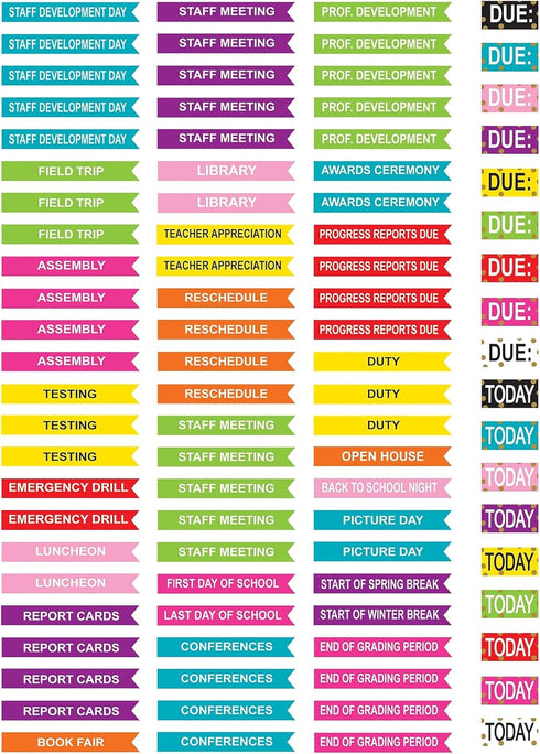 Teacher Created Resources 2152 Lesson Planner - Multi - 8-1/2-Inch x 11-Inch with Stickers, Confetti