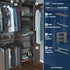 ClosetMaid SuiteSymphony Top Shelf Support Bracket Kit, Add On Accessory, Shelf Hardware Set, Satin Nickel