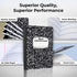 College Ruled Composition Notebooks 5 Pack, 200 Pages (100 Sheets), 9-3/4" x 7-1/2", White & Black Marble Composition Book, Hard Cover, Sturdy Sewn Binding, School, College & Office Supplies by Rosmonde