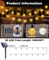 50 49 8 btfarm Solar String Lights Outdoor Waterproof, LED FT Solar Powered Patio Light, Lighting Modes Crystal Globe