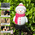 2Pcs Solar Snowman Lights Decorations Outdoor Snowman Stanta Ornament Landscape Pathway for Patio Yard Garden Lawn