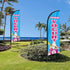 Frozen Frozen Frozen 8Ft Yogurt Advertising Swooper Flag Banner, Yogurt Feather Flags with Pole and Ground Stake