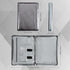 Glossy Silver Eco-Friendly Leather A4 Portfolio, Zipper, 5 Card Slots, 1 iPad and 1 Cell Phone Pockets, 3 Ring Binder