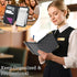 Server Book, Server Books for Waitress with Zipper Pocket, Cute Waitress Book with Pen Holder, PU Leather Serving Books