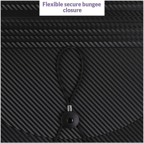 SKYDUE Accordion File Organizer, Expanding File Folder with 13 Pockets, Letter Size, Black, Portable Bill Receipt