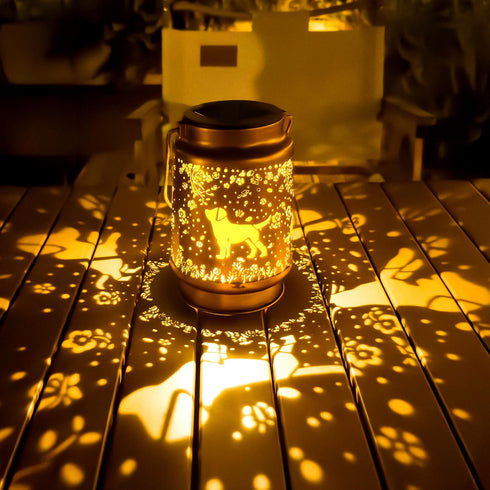Dog Solar Lanterns Outdoor Waterproof, Dog Gifts for Women Mom Grandma, Hanging Solar Lights for Yard, Patio, Lawn
