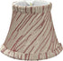 Aspen Creative 30006, Bell Clip-On Chandelier Lamp Shade, Grey and Red Striping, 3" Top