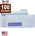 Cashier Depot #10 Business Envelopes, 100 Count, 4 1/8 X 9 1/2, Peel & Seal, Left Window