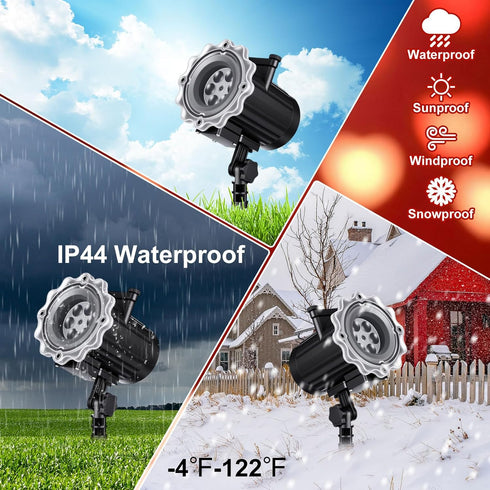 Grinsvalley 6 Easter Projector Light Outdoor LED Passover Projector Light with Film Slide Holiday Waterproof Landscape