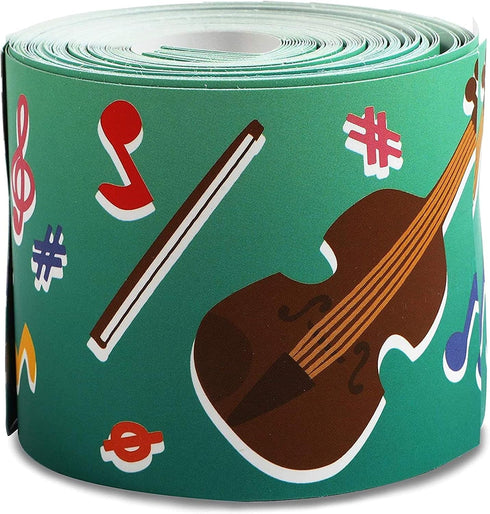 Bulletin Board Borders for Classroom, Musical Designs (6 Designs, 78 Pieces)
