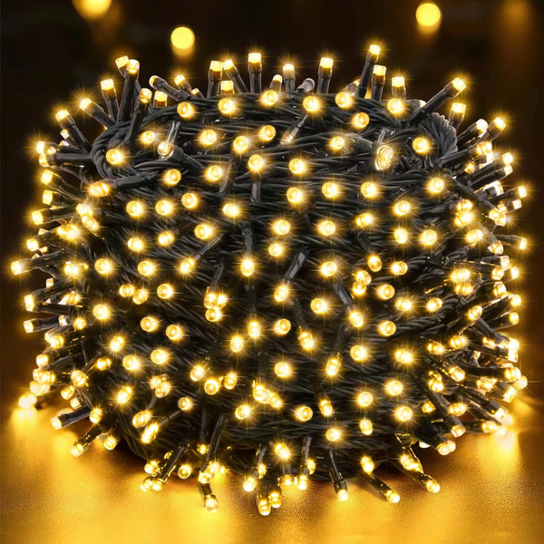 Techip 300 LED Christmas Lights Outdoor, Warm White Christmas Tree Lights Outside