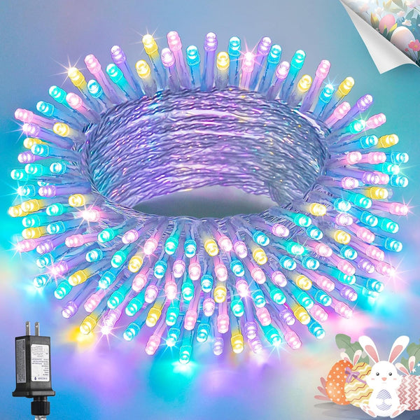 JMEXSUSS 200 LED Easter Lights Outdoor Indoor for Decorations, 66 Ft Connectable