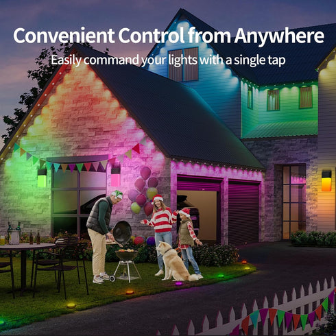 Fircestry 1500LM IP65 2 Pack Outdoor Wall Lights RGB, Smart Exterior Porch Sconces Wall Mounted Lighting, Waterproof