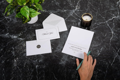 The Cherished Company Set 25 Funeral Thank You Cards with Envelopes | Sympathy Cards with Meaningful Message |