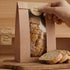 100 Pack 14x8.3x3.5 inches, Packaging, 500 Large Kraft Paper Bread Bags for Homemade Bread Sourdough Bread Bags