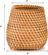 Hacaroa Set of 2 Rattan Pencil Holder for Desk, Handmade Wicker Pen Cup Container Woven Makeup Brush Holder, Vine Desk Organizer for Stationery, Flower Vase, Home, Office Table Decor by Hacaroa