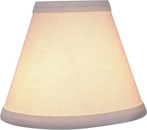 Aspen Creative 32045-2A, 3" 6" 5" Set 2 Hardback Empire Clip-On Chandelier Lamp Shade, Off-White, Top x Bottom x Slant