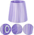 Cozy NUOBESTY Small Cloth Lampshade Light Cover for Table Floor Lamps Iron Frame with Purple Fabric Soft Decor