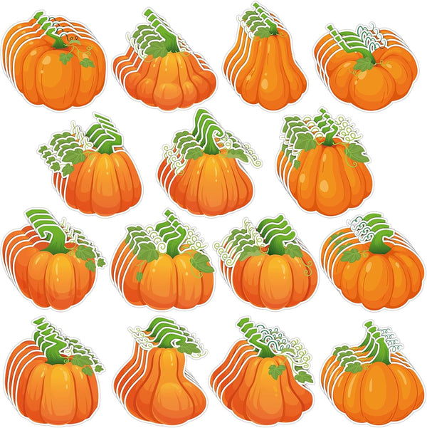 Zhanmai 60 Pieces Pumpkin Cutouts - Fall Classroom Bulletin Board Decorations for Thanksgiving Halloween Decor