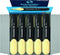 Schneider Job Pastel Highlighter, Chisel Tip, 1 + 5 mm, Black Barrel, Vanilla Ink, Box of 10
