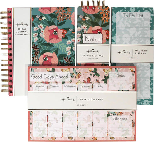 Hallmark Journal and Stationery Set (Journal, List Pads, Pocket Notepad and Large