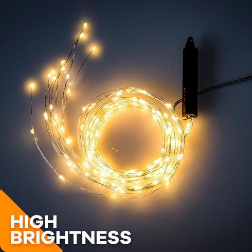 10 200 Strands LED Firefly Bunch Lights, Waterproof, Plug in String Lights for Waterfall Vine String Lights Watering