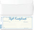 Rediform Gift Certificate Pack, 25 Duplicates with Envelopes, Blue/Gold, 3.625" x 9.5", Numbered