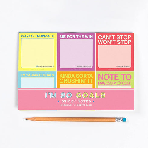 Knock Knock I'm So Goals Sticky Packet Set