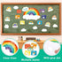 Tatuo 69 Pcs Calm Down Cloud Mini Bulletin Board Set, Rainbow Cloud Cutouts for Classroom