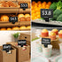 Molain 50 Pack A7 Set, Black Sign Label Clips with Chalkboard Plastic Food Tray Label Holders Reusable Price Tag Sign