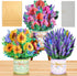 Ethanberg 3 Pack Paper Flower Pop Up Cards, Carnation Sunflower Lavender Flower Bouquet