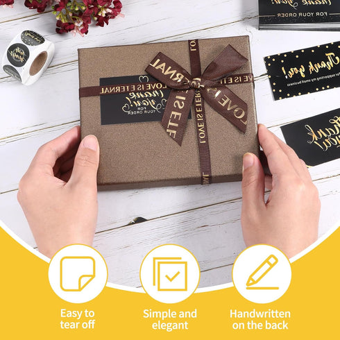 Yuuchoringee 1120 Set,Thank Pcs Thank You Cards and Stickers You Stickers Small Business,Thanks Yourself for Supporting