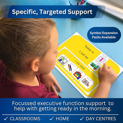 I Can Pack my Bag – Visual Schedule for Kids with Autism, Premium Durable Plastic, Toddler Routine Pocket Chart