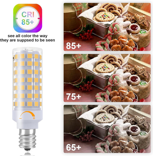 E12 Bulb Dimmable 7W 60W Bulb, 3000K T6 C7 E12 Bulb 60 AC120V Kx-2000 Bulbrite (6 Pack) LED Equivalent to Halogen Warm